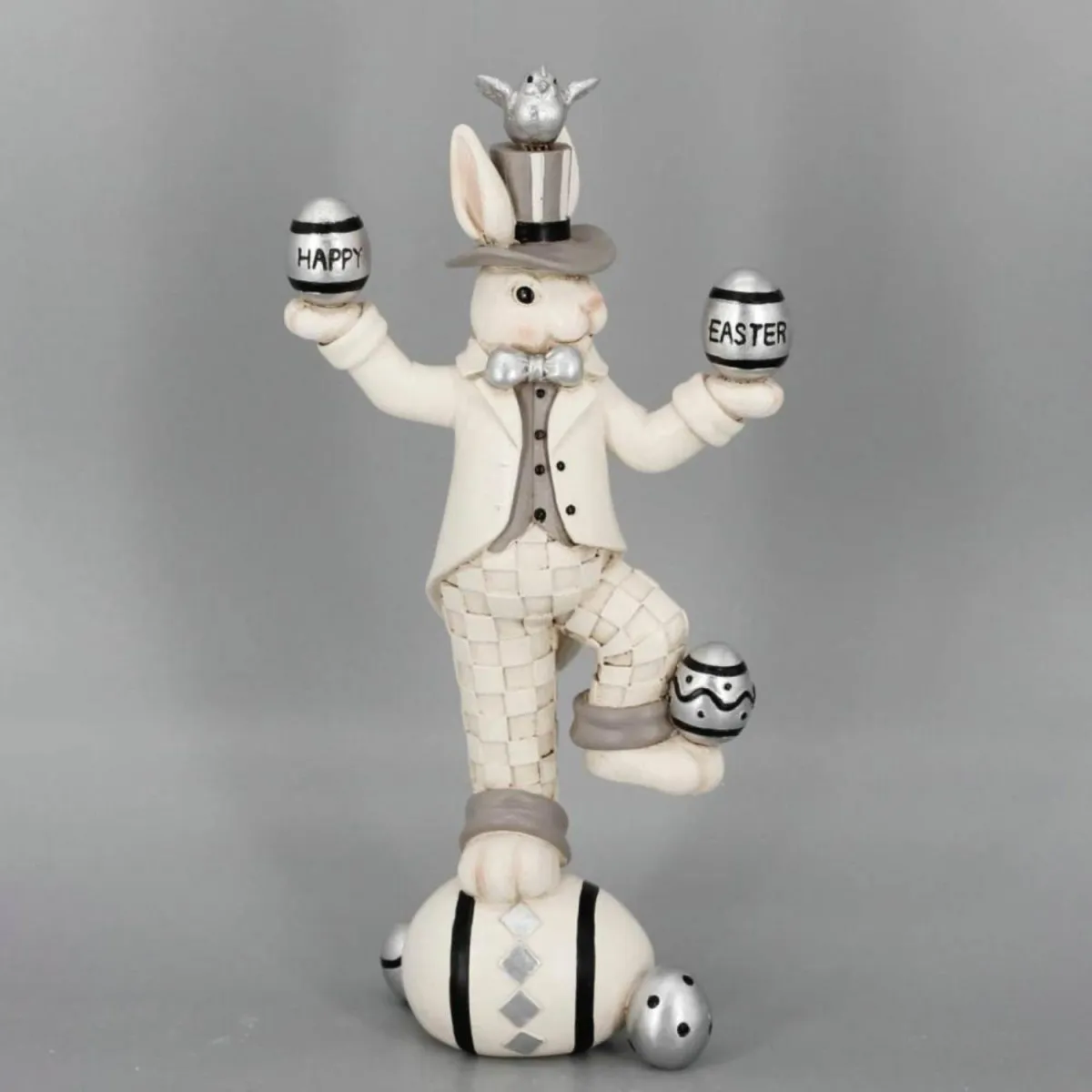 ENA Zeka na jajetu belo/crni 16x8x31cm