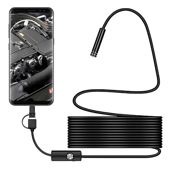 Endoskopska Android kamera 3in1 (USB. micro USB. Type C), crna