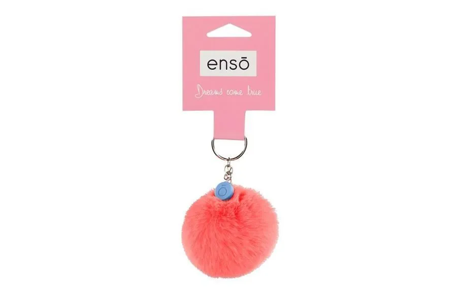 ENSO FLUFFY CHARMS dečiji privezak - koralna