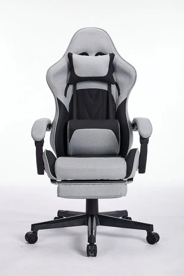 ePlayGame Gejmerska stolica HC-4095 FABRIC BG siva crna štof