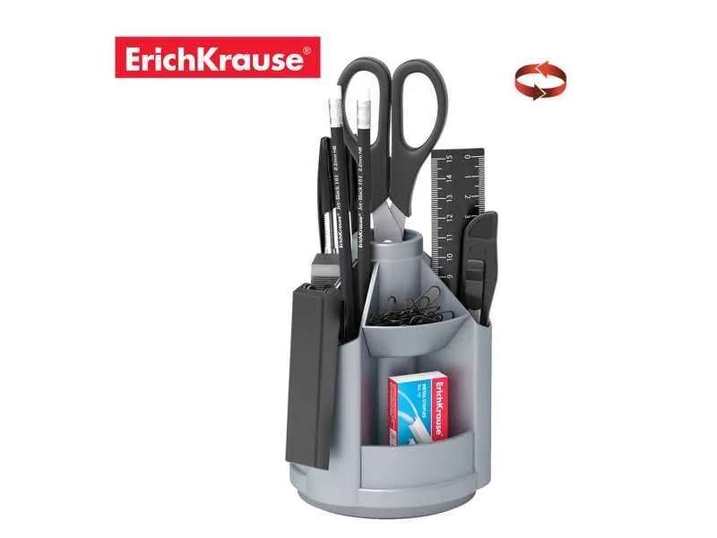 ERICH KRAUSE Set kancelarijskog pribora mini sivi 12516