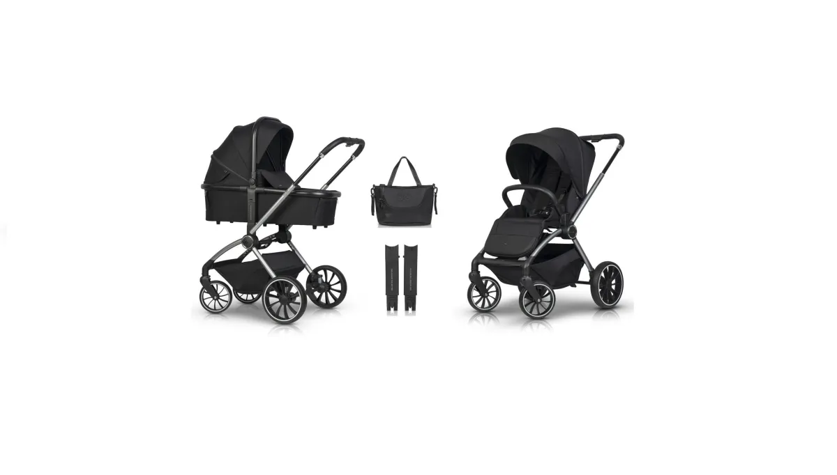 EUROCART Kolica za bebe 2u1 Easy Go Giro Ebony/ crna