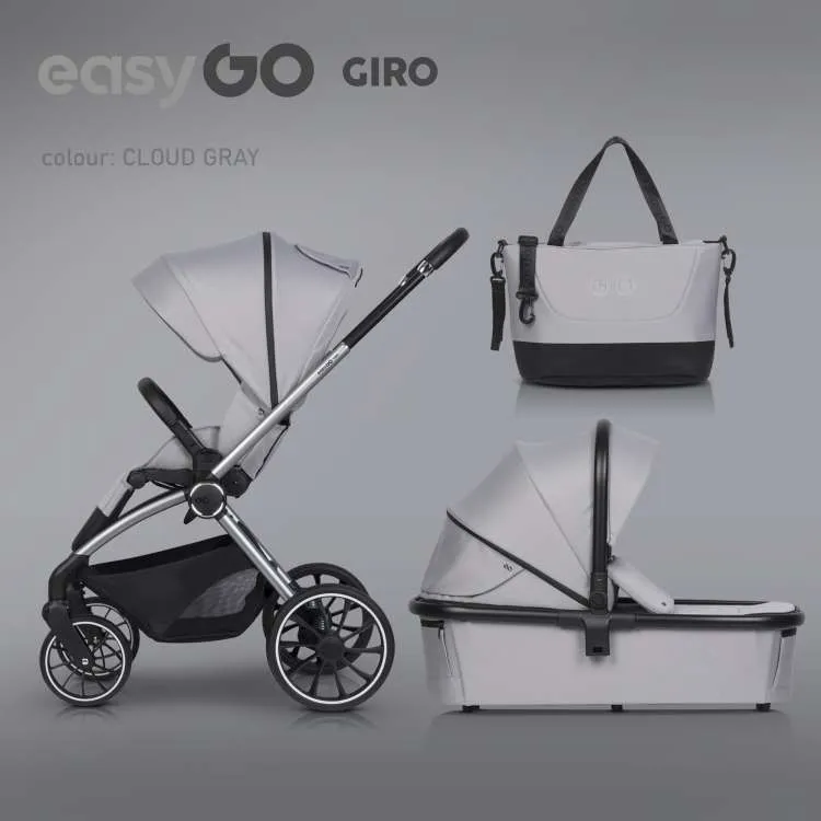 EUROCART Kolica za bebe 2u1 Easy go giro/ siva