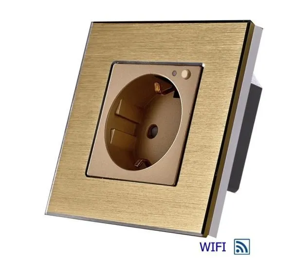 EXESHOP 16A EU Wi-Fi WALL SOCKET AL Zlatni (TUYA)
