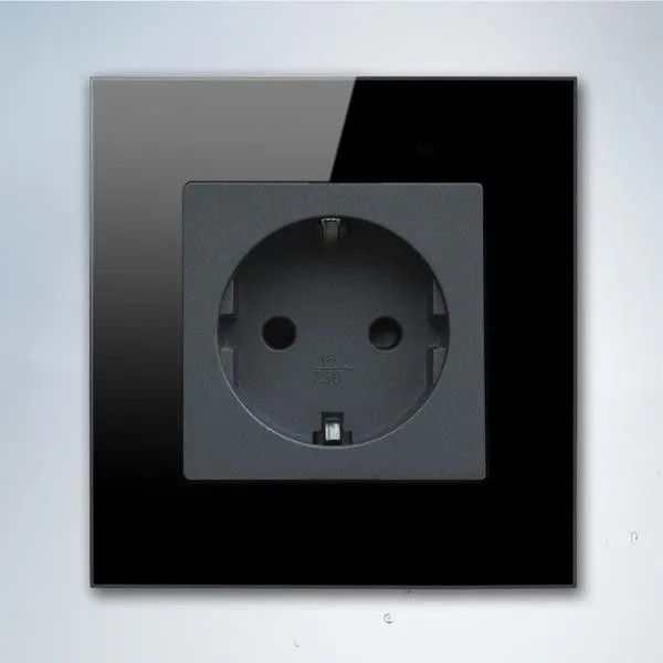 EXESHOP 16A EU Wi-Fi WALL SOCKET Crni (TUYA)