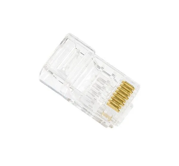 EXESHOP Konektor RJ45 sa pozlaćenim pinovima (3 zuba) UTP cat.6 komad