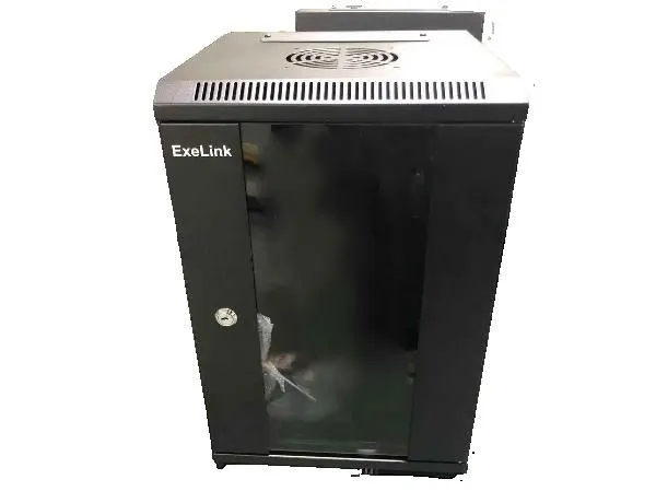 EXESHOP Rack zidni orman 10in 9U vrata staklena