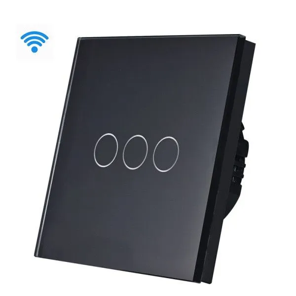 EXESHOP Wi-Fi pametni prekidač 3G TUYA Crni NN (WIFI TOUCH SWITCH)