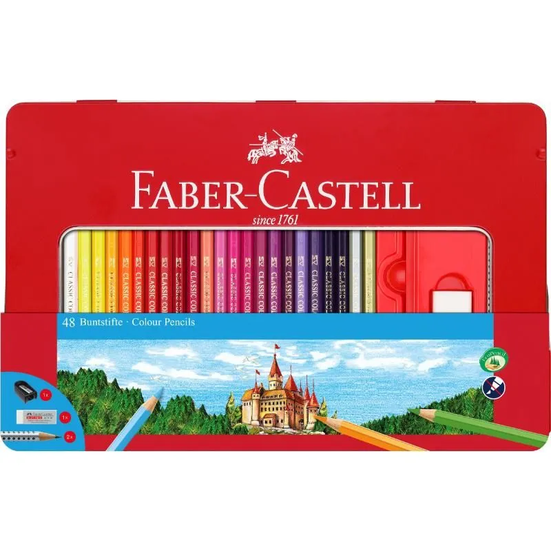 FABER CASTELL Drvene bojice1/48 115888 metalna kutija