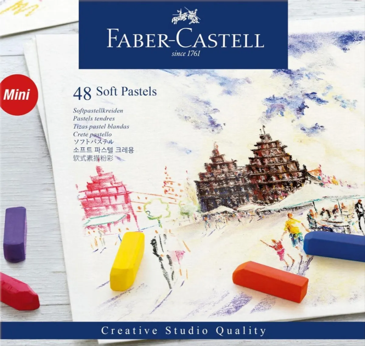 FABER CASTELL Pastel Soft kratke, set 1/48 128248