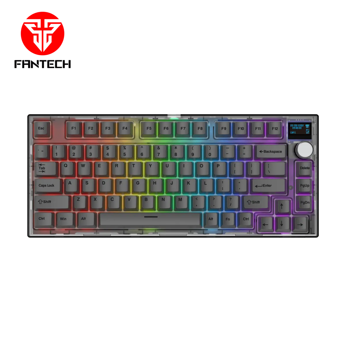 FANTECH Gejmerska mehanička tastatura MK910 PBT MAXFIT FROST WIRELESS CRNA (PLAVI SWITCH)