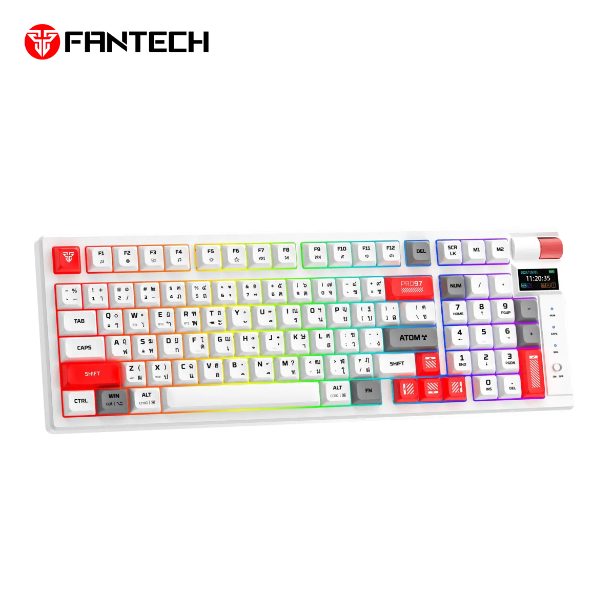 FANTECH Gejmerska Mehanička Tastatura MK918 ATOM PRO97 Space edition Red Switch Wireless