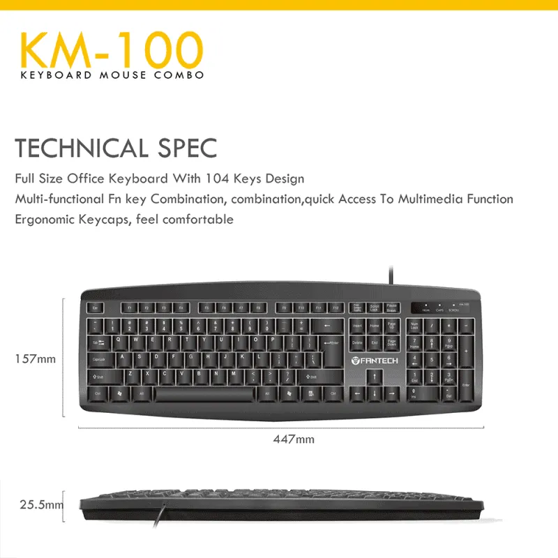 FANTECH Tastatura i miš KM100