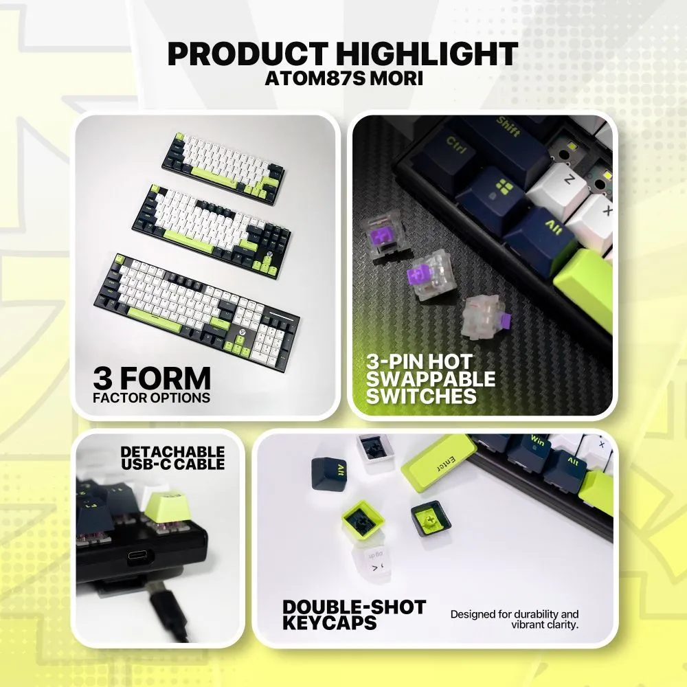 FANTECH Tastatura Mehanicka Gaming MK878S RGB Atom 104S Mori bela (Rosie switch)