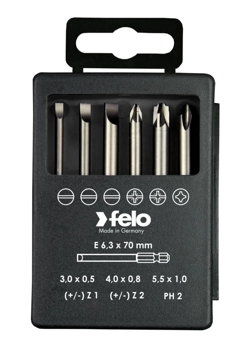 Felo Set bitova Industrial Bit-box Profi 73 mm SL/PH/XENO 03192716 6 kom