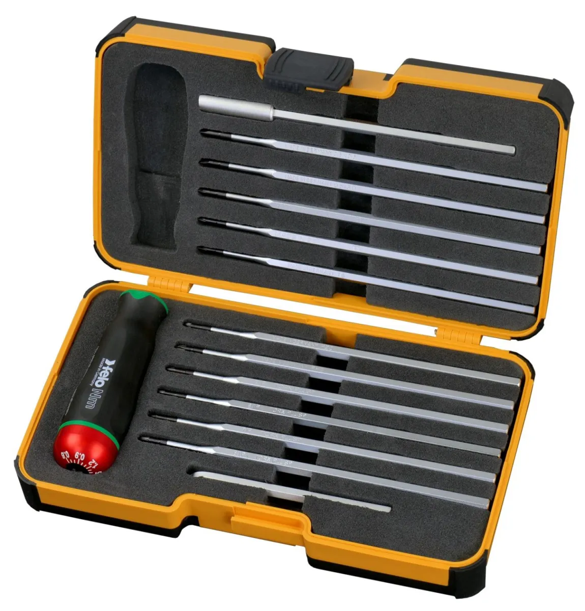 Felo Set Nm-Box sa moment šrafciger 0,6-1,5 Nm i nastavci SL/PH/PZ/TX/TX+ 10099116 12 kom