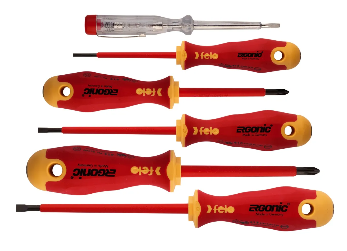 Felo Set šrafcigera  Ergonic VDE sa testerom napona SL/PH 41396398 6 kom