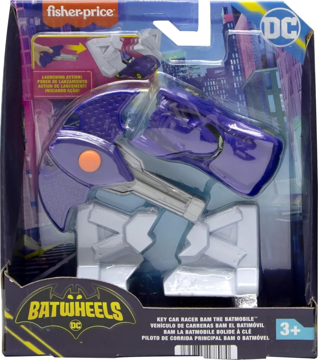 Fisher Price Batwheels auto sa ispaljivačem ljubičasti
