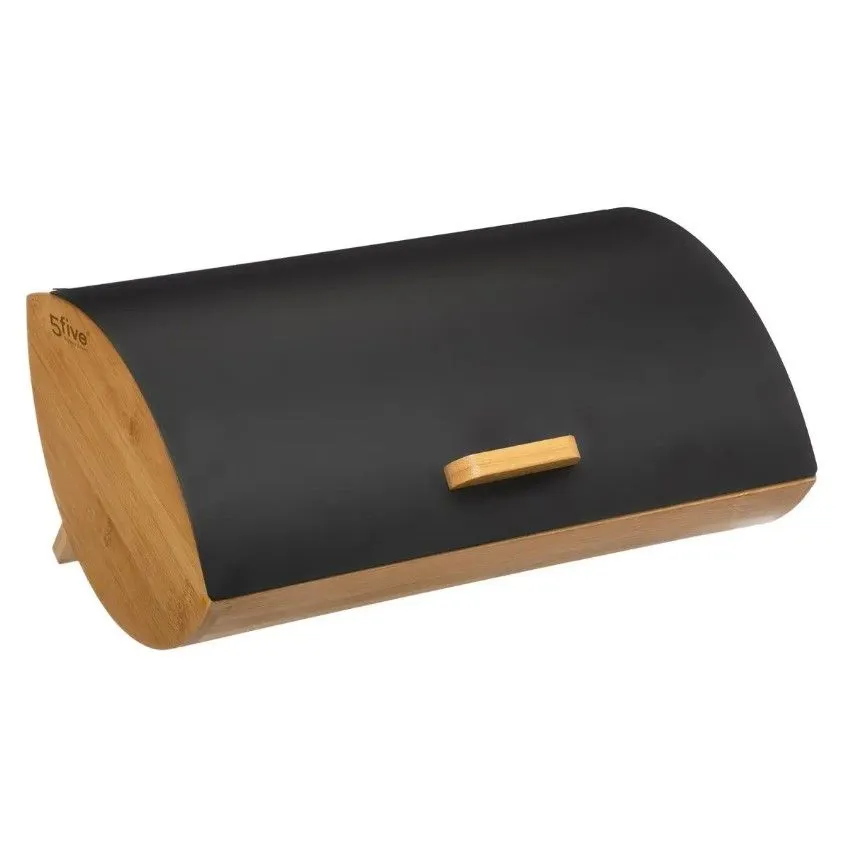 FIVE Kutija za hleb 23x16.9x35.6cm, bambus/crna