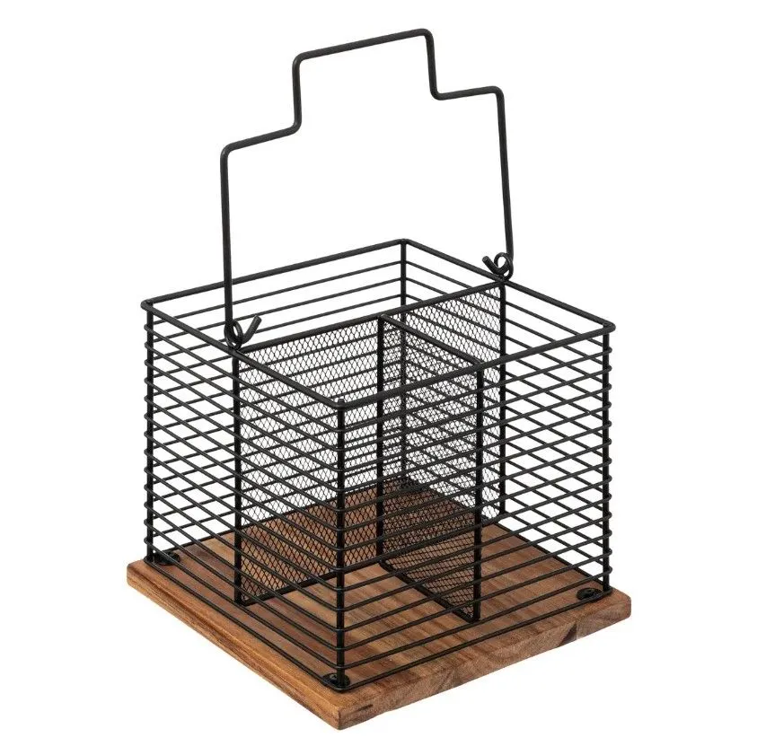 FIVE Stalak za escajg 18.5x18.5x29cm, metal/drvo