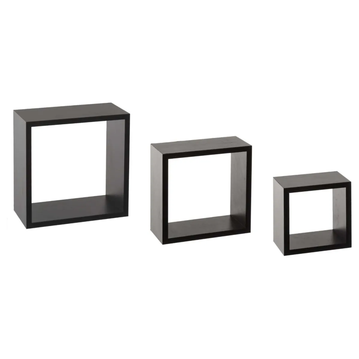 FIVE Zidna polica kocka 3 kom 15x9x15; 20x9x20; 25x9x25cm mdf crna