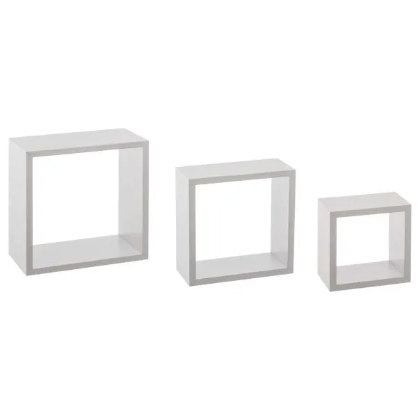 FIVE Zidna polica kocka 3 kom 15x9x15