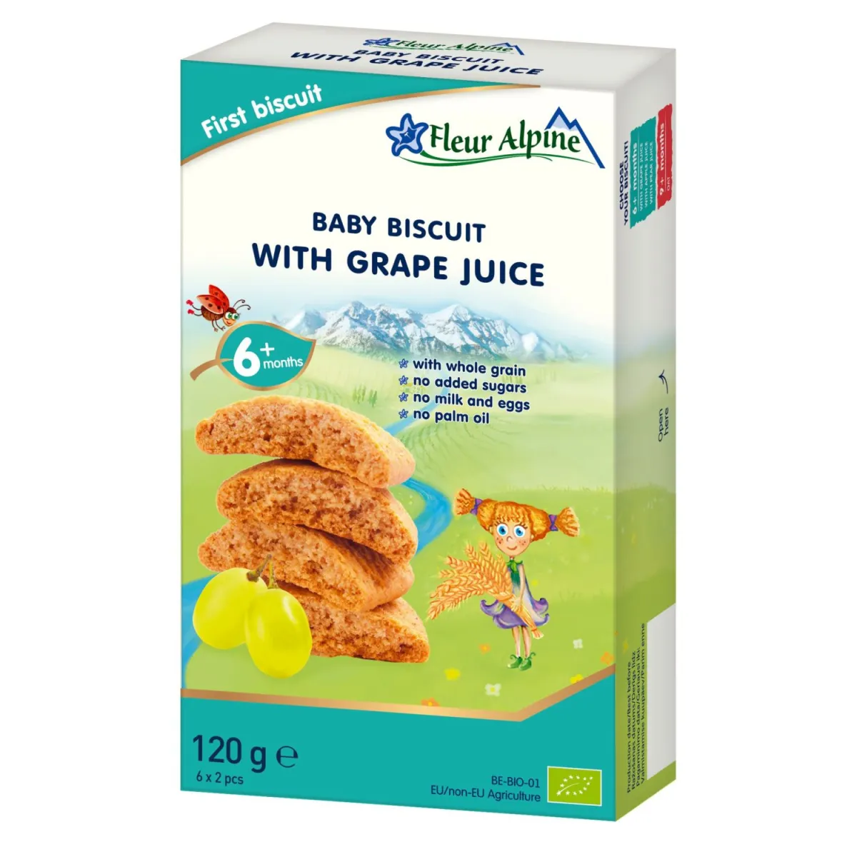 Fleur Alpine biskvit "Prvi sa sokom od grožđa", 6+, 120 g
