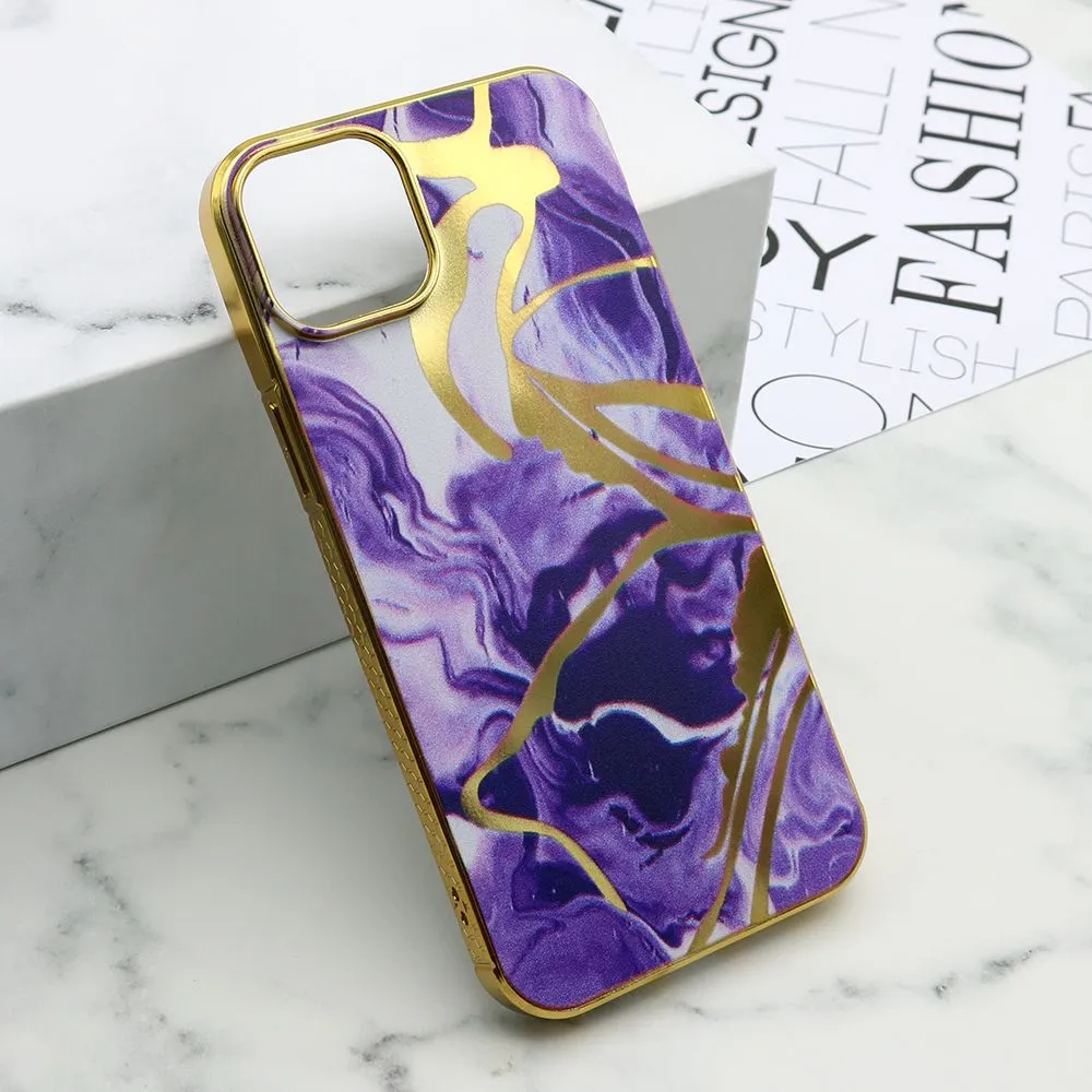 Futrola Marble za iPhone 15 Plus/ ljubičasta
