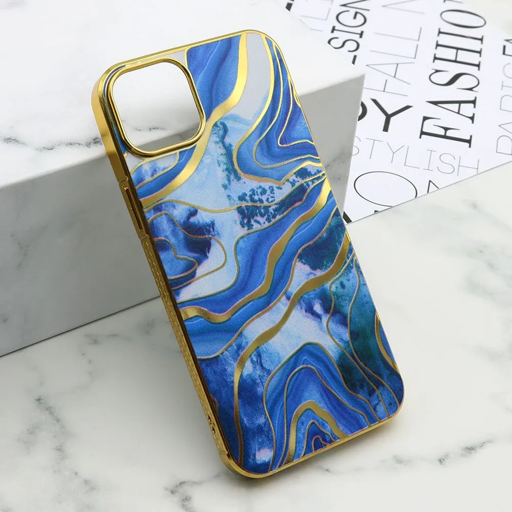 Futrola Marble za iPhone 15 Plus/ plava
