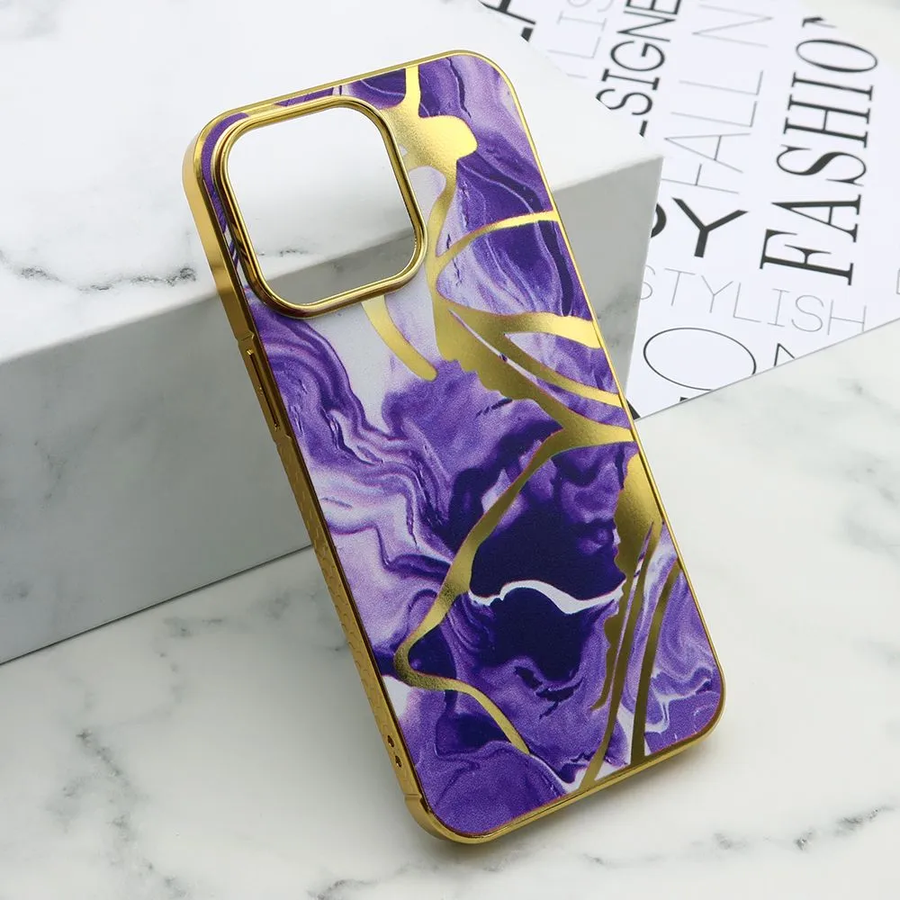 Futrola Marble za iPhone 15 Pro Max/ ljubičasta