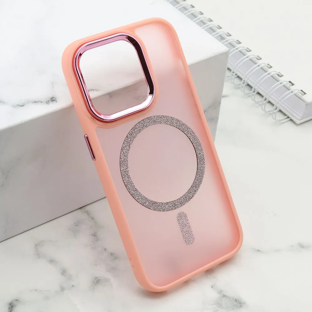 Futrola Shining Magsafe za iPhone 15 Pro/ roze