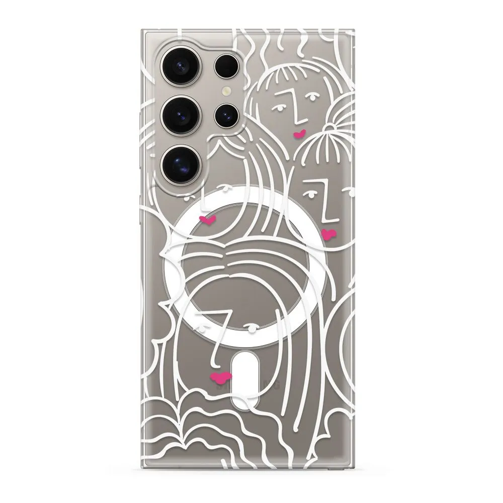 Futrola silikonska PRINT MagSafe za Samsung S928B Galaxy S24 Ultra 5G/ faces