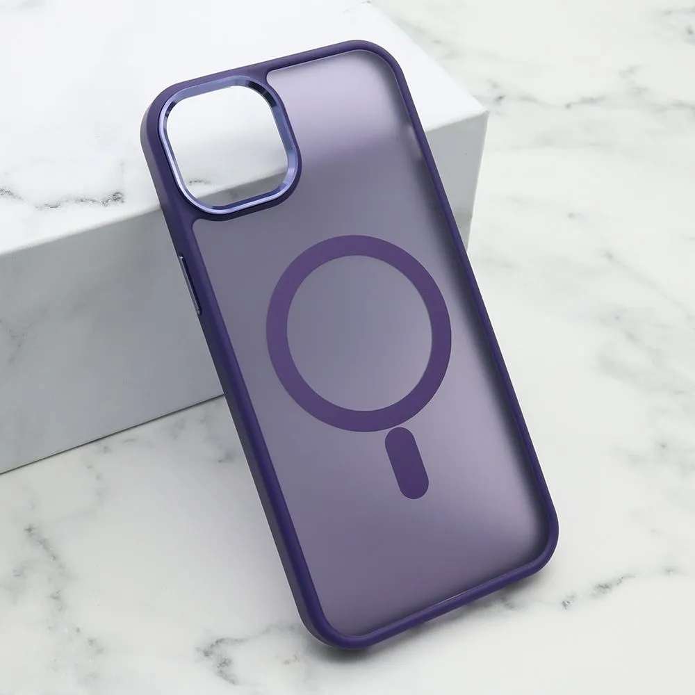 Futrola Silky Magsafe za iPhone 15 Plus/ ljubičasta
