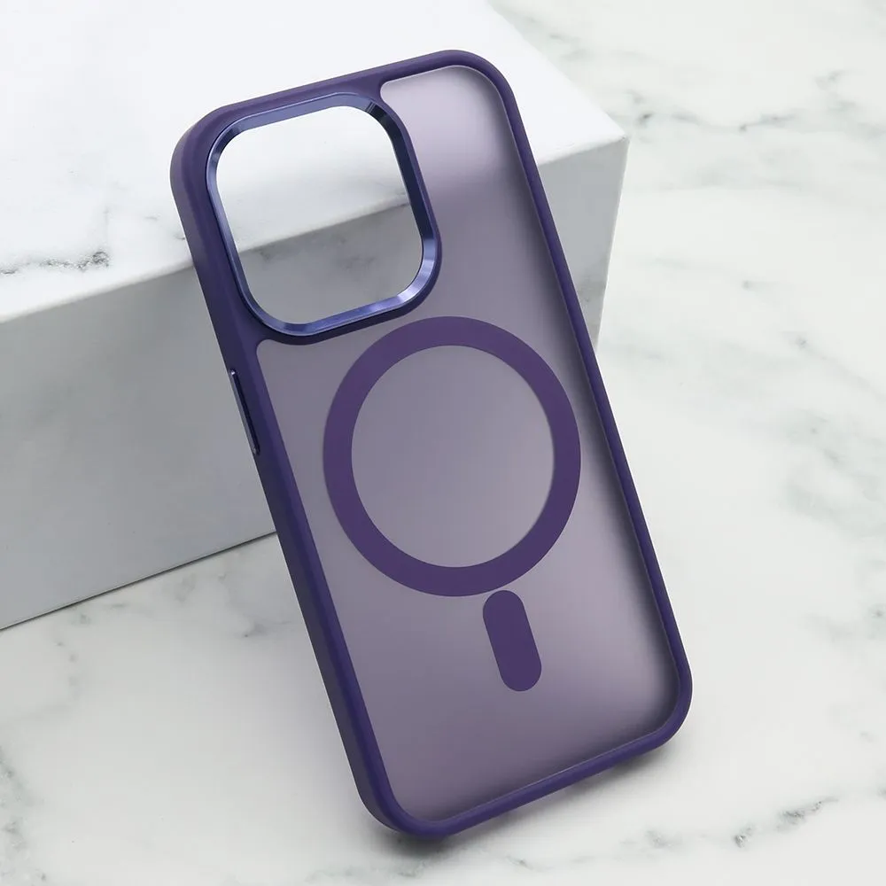 Futrola Silky Magsafe za iPhone 15 Pro/ ljubičasta