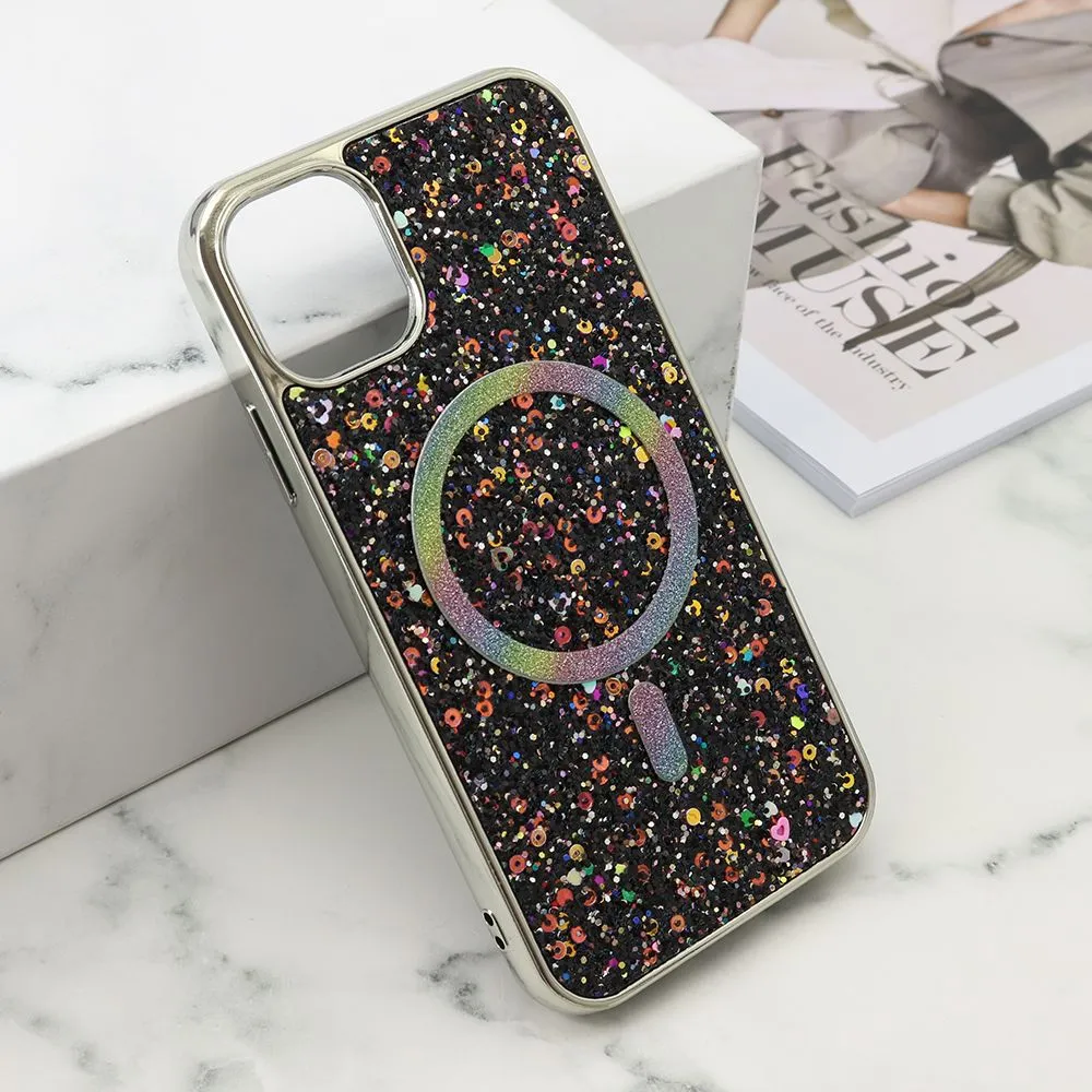 Futrole GLAM GLOW MagSafe za iPhone 11/ crna
