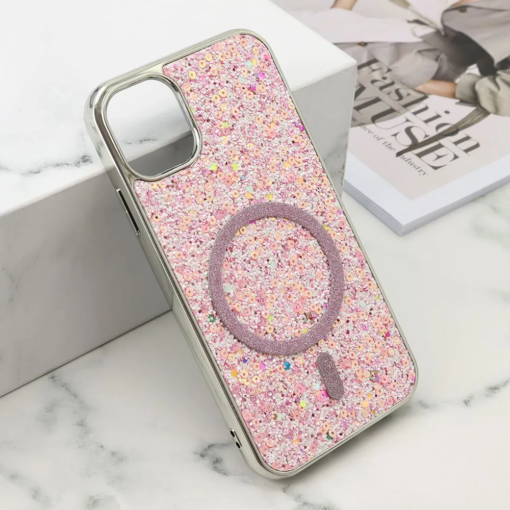 Futrole GLAM GLOW MagSafe za iPhone 11/ roza