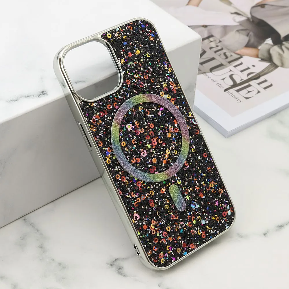 Futrole GLAM GLOW MagSafe za iPhone 13/ crna