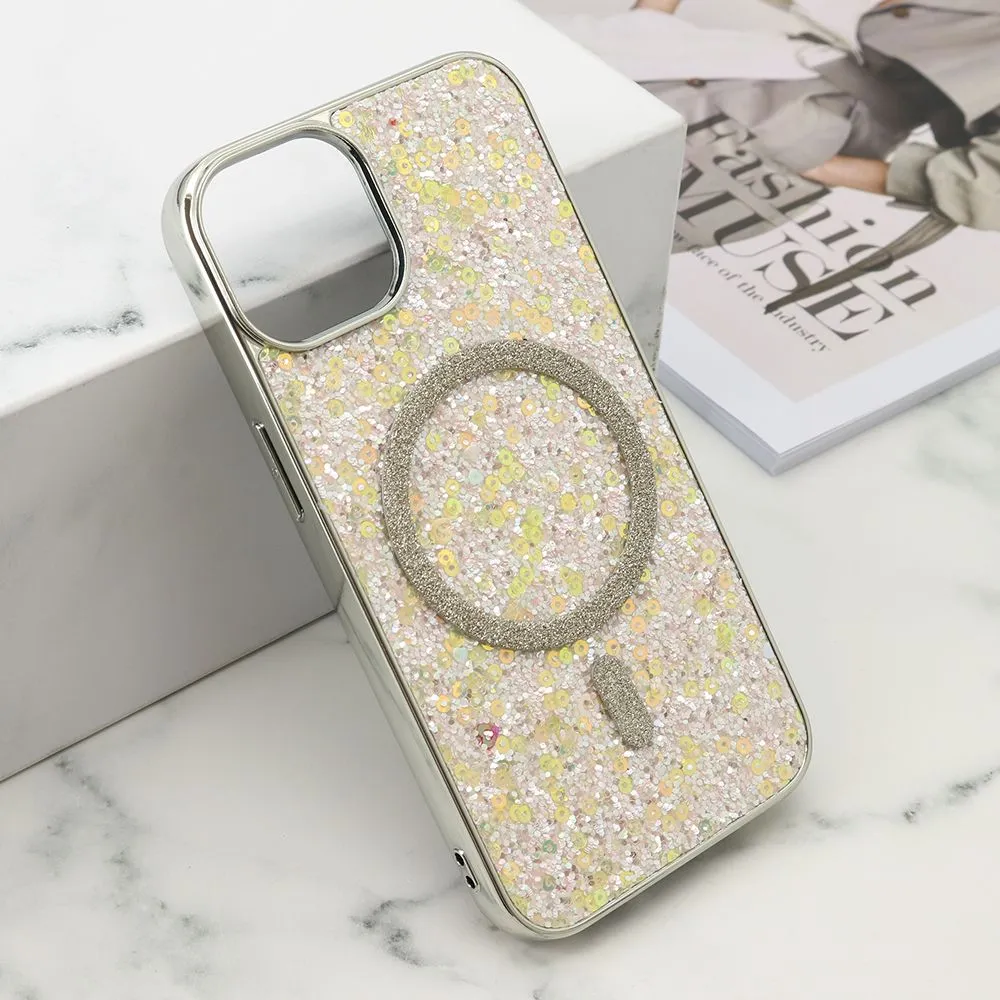 Futrole GLAM GLOW MagSafe za iPhone 13/ siva