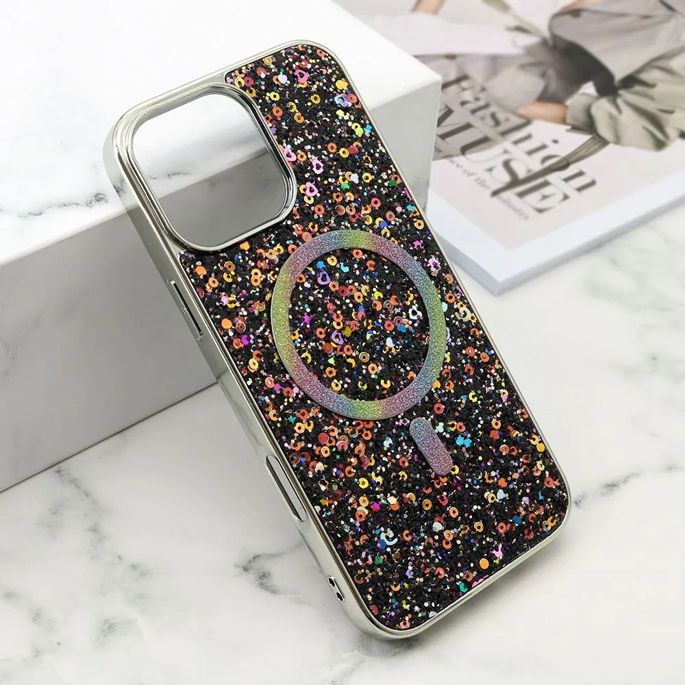 Futrole GLAM GLOW MagSafe za iPhone 16 Pro Max/ crna