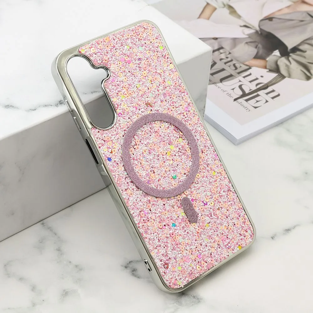 Futrole GLAM GLOW MagSafe za Samsung A165F/A166B Galaxy A16 4G/A16 5G/ roza