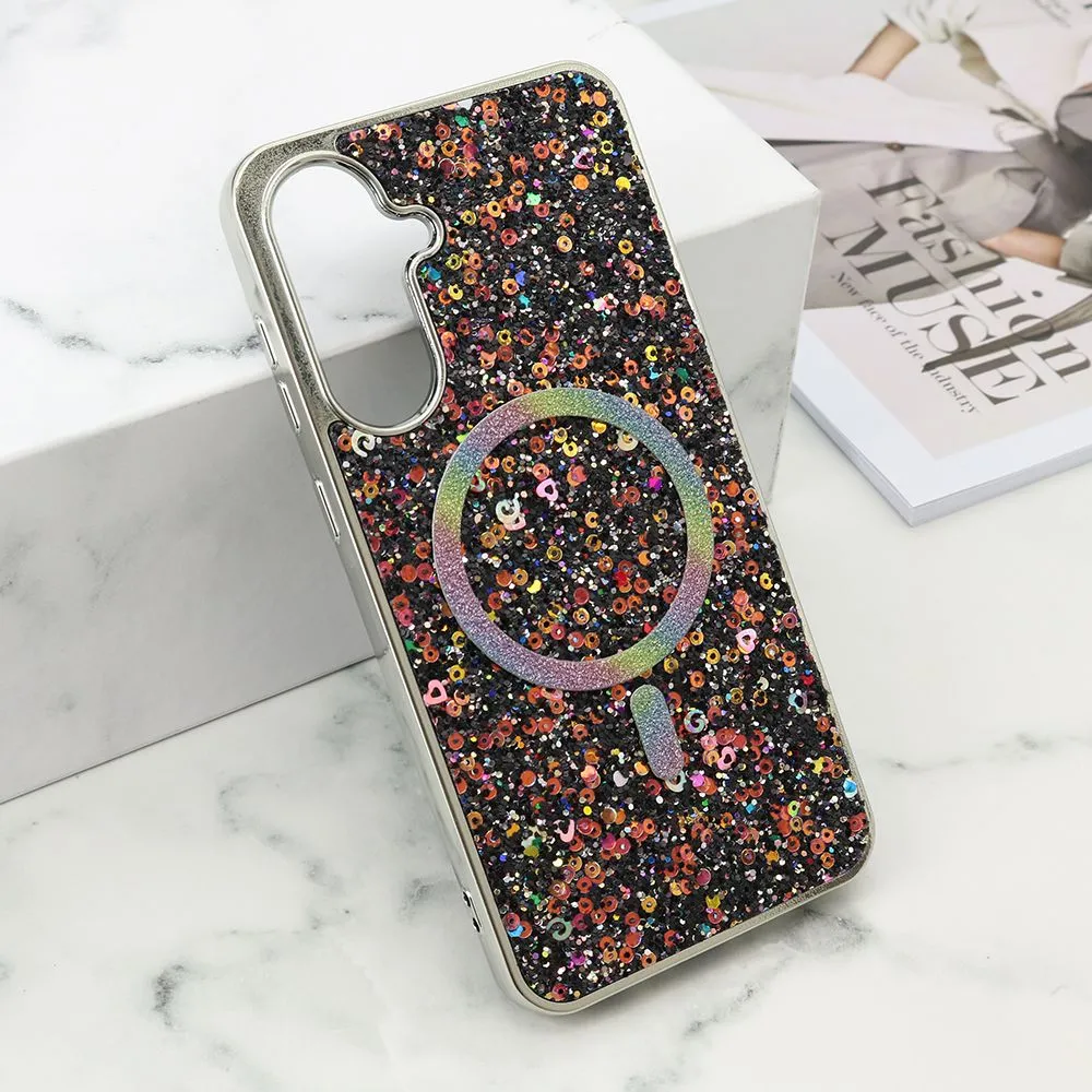 Futrole GLAM GLOW MagSafe za Samsung A366B Galaxy A36 5G/ crna