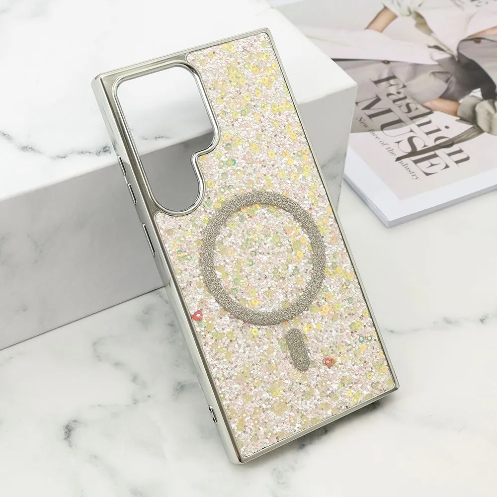 Futrole GLAM GLOW MagSafe za Samsung S928B Galaxy S24 Ultra 5G/ siva