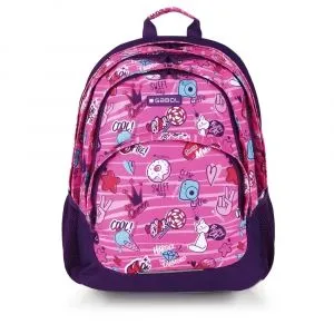 GABOL Ranac školski ergonomski 32x44x18 cm 21l-0,56 kg Sticker roze