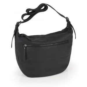 GABOL Torba na rame ženska kožna 38x28x8 cm Dharma crna