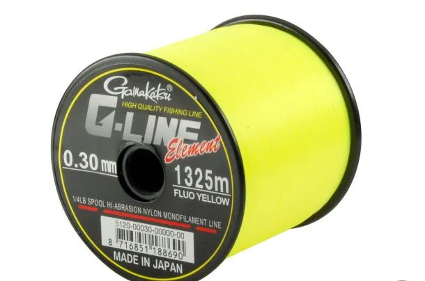 GAMAKATSU NAJLON G-LINE ELE F-YELLOW 0.26MM,4.8KG,1820M