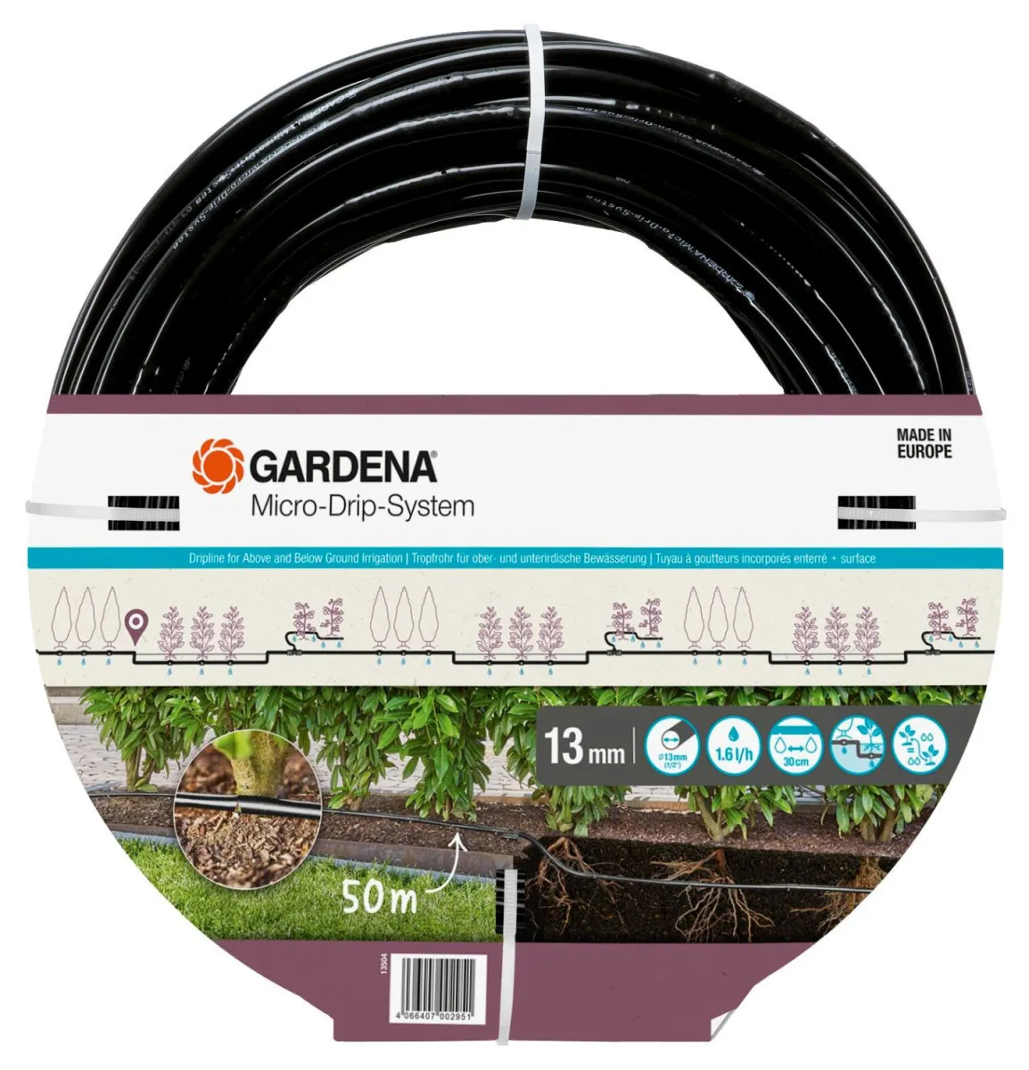GARDENA Kap po kap 1,6 l/h za navodnjavanje iznad i ispod zemlje 50m