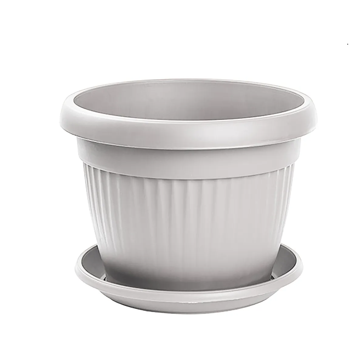 GARDINO Saksija sa podmetačem 55cm Mediteran/ bela