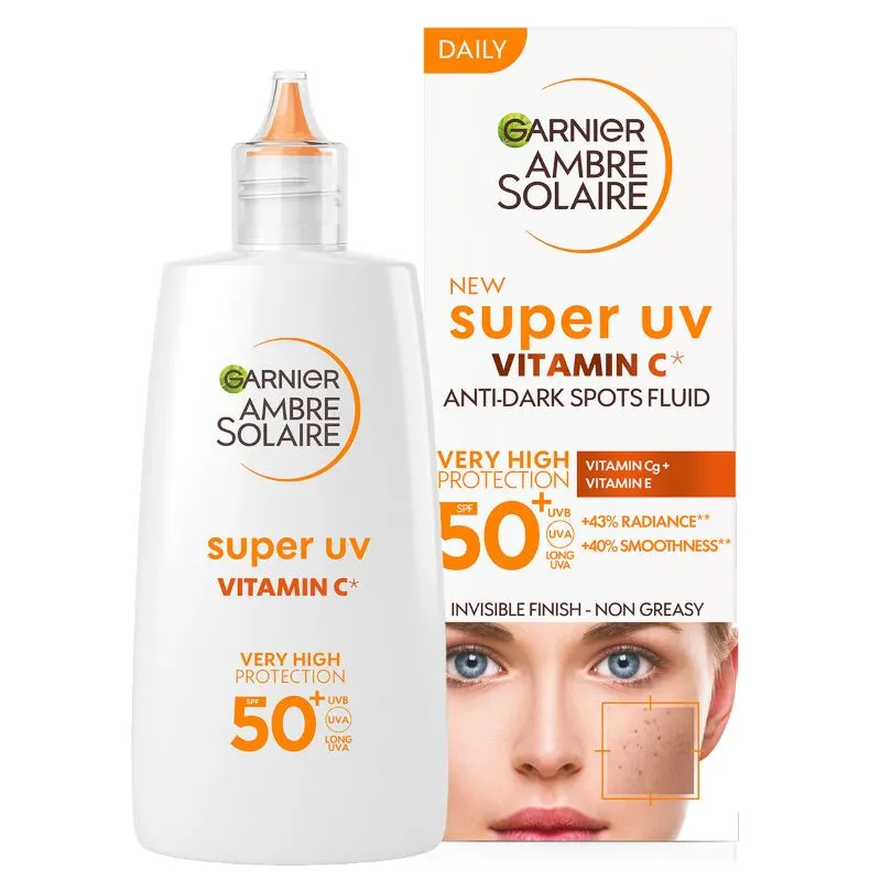 GARNIER Ambre Solaire Dnevni fluid protiv tamnih fleka, vitamin C, SPF 50+, 40 ml
