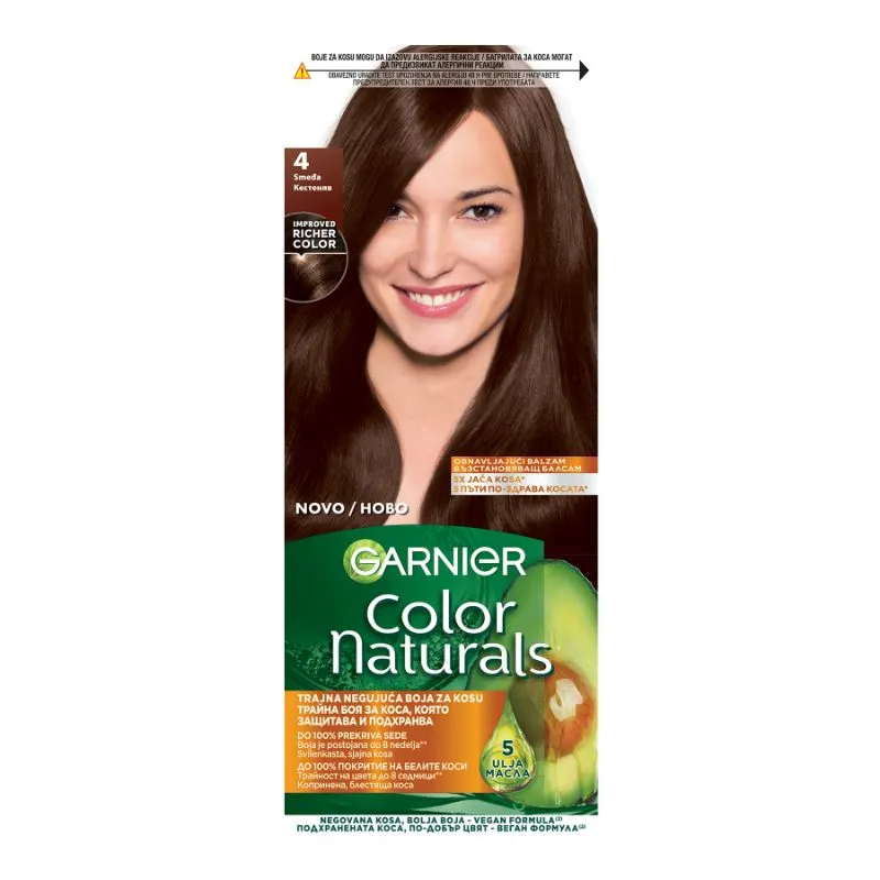 Garnier Color Naturals Boja za kosu 4, smeđa