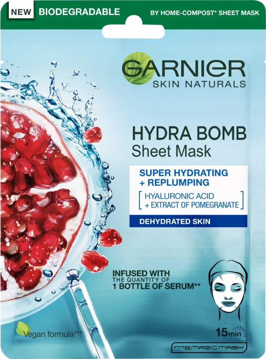 Garnier Skin Naturals Tissue Mask Moisture + Aqua Bomb Maska za lice